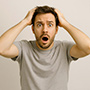 Man holding head meme