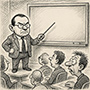 Create your own man pointing classroom board meme template online
