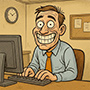 Create your own perfunctory smile man meme template online