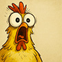 Shocked chicken meme