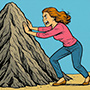 Create your own woman moving mountain meme template online